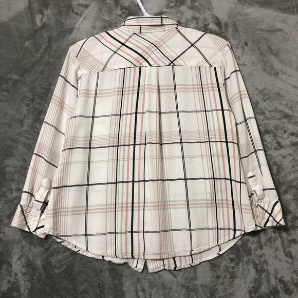Chico's Women Button Up Shirt Size 2P Plaid Casual Petite Office - Picture 8 of 10
